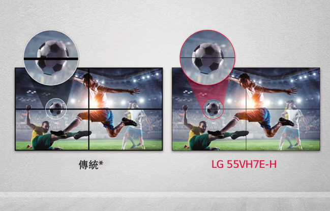 LG_55VH7E極窄邊框電視牆-影像間隙縮小 